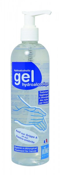 KING® Hydroalkoholisches Händedesinfektion Gel 400ml Pumpflasche